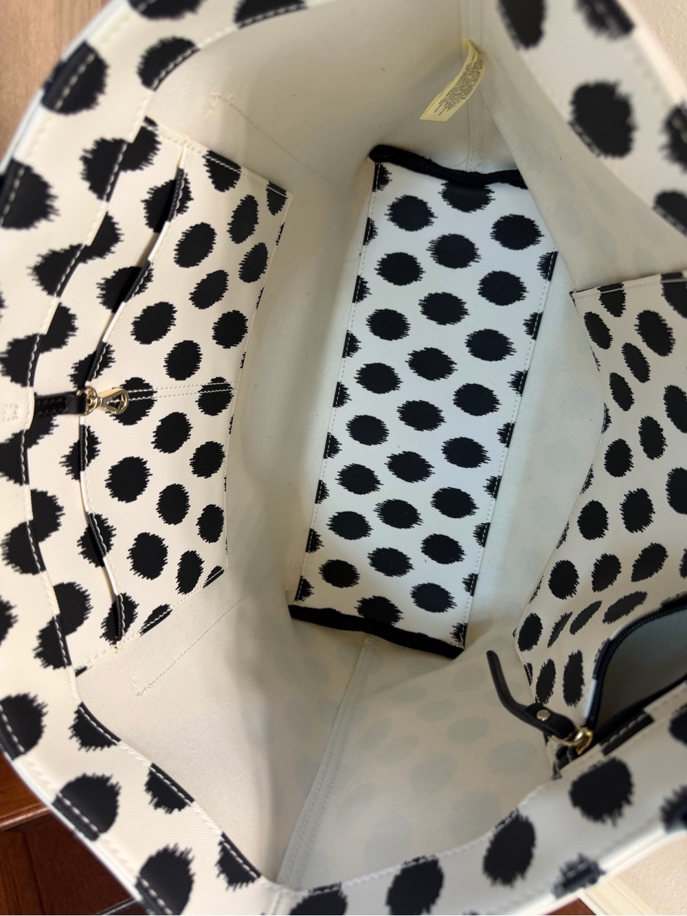 kate spade Black and White Polka Dot Tote - Picture 2 of 12